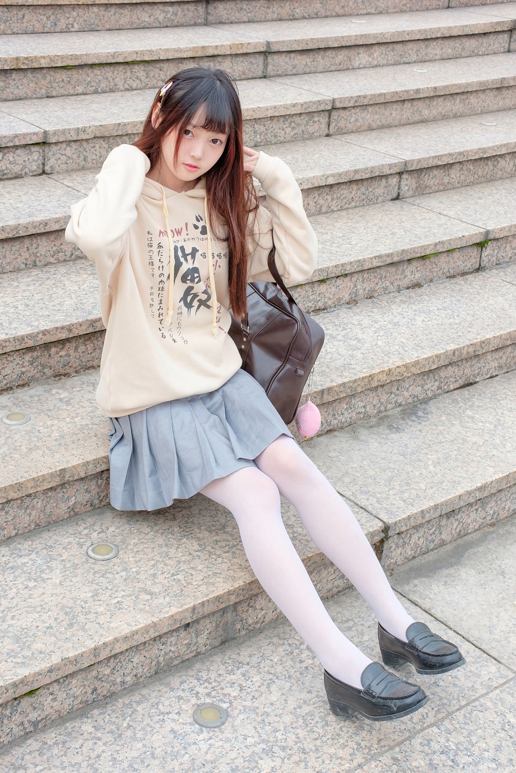 Outdoor White Silk Short Skirt [Sen Luo Consortium] R15-040 Photobook [131P