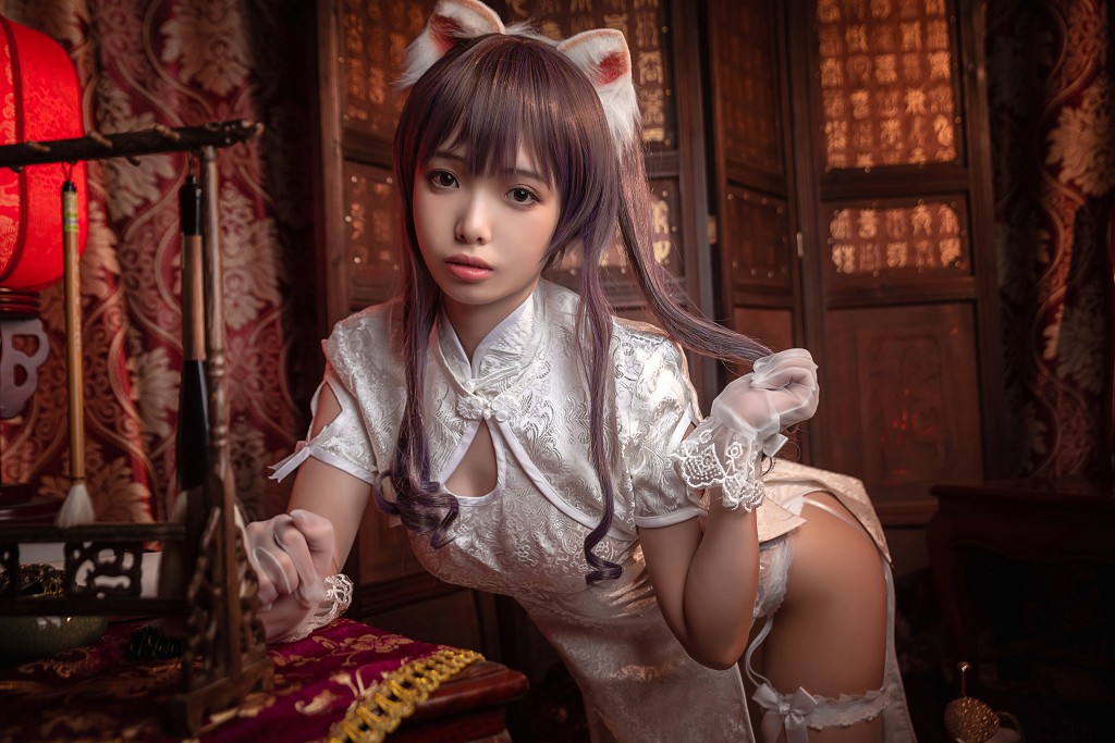 หวินเหม่ย《กิปาวขาวซือเตี่ยวได่โส้ก》 [คอสเพลย์ฟู๋ลี่] ชุดภาพ[15P