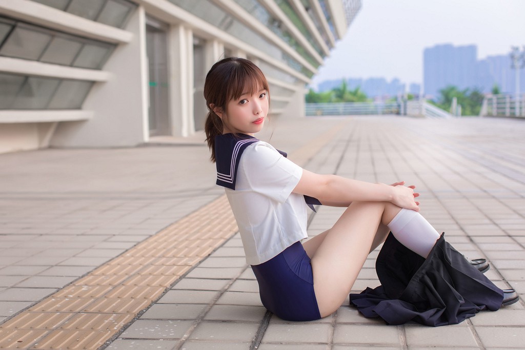 Coser Vân Muội: JK + Vớ trắng + Bộ đồ bơi trường học [Phúc lợi Cosplay] Tập ảnh [20P