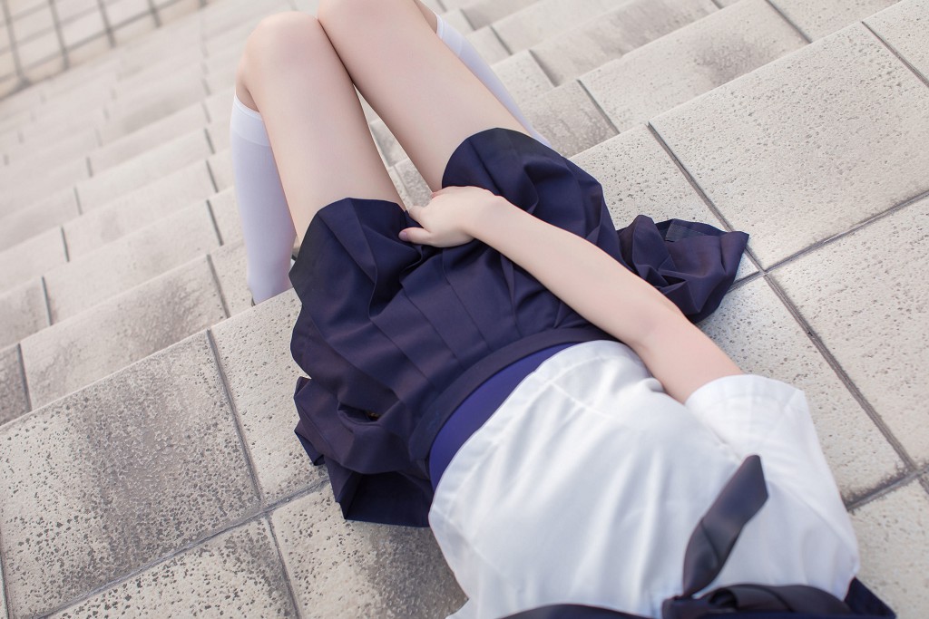 Coser Vân Muội: JK + Vớ trắng + Bộ đồ bơi trường học [Phúc lợi Cosplay] Tập ảnh [20P