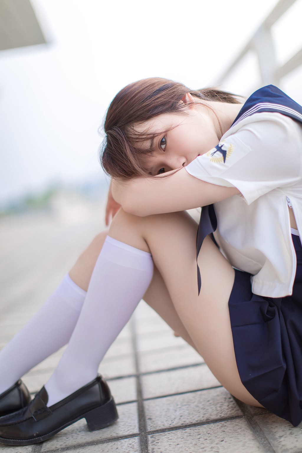 COSER雯妹《JK+白絲+死庫水》 [COSPLAY福利] 寫真集[20P