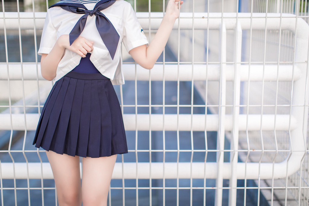 COSER雯妹《JK+白絲+死庫水》 [COSPLAY福利] 寫真集[20P