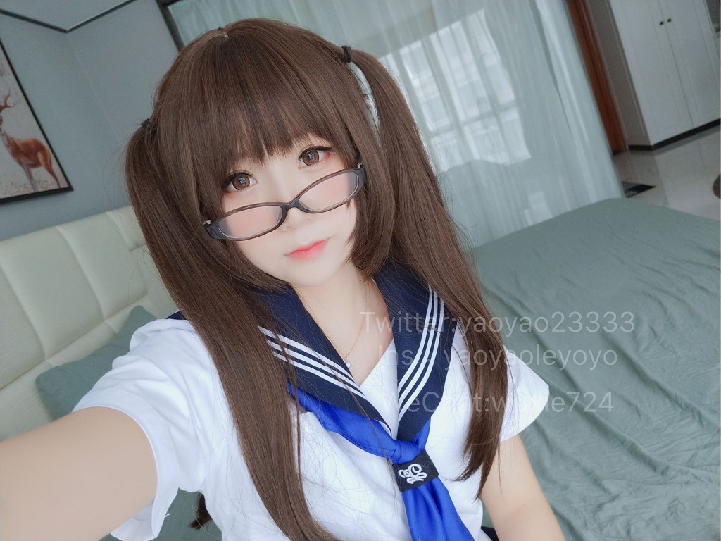 摇摇乐yoyo《蓝色jk》 [COSPLAY福利] 写真集[37P]