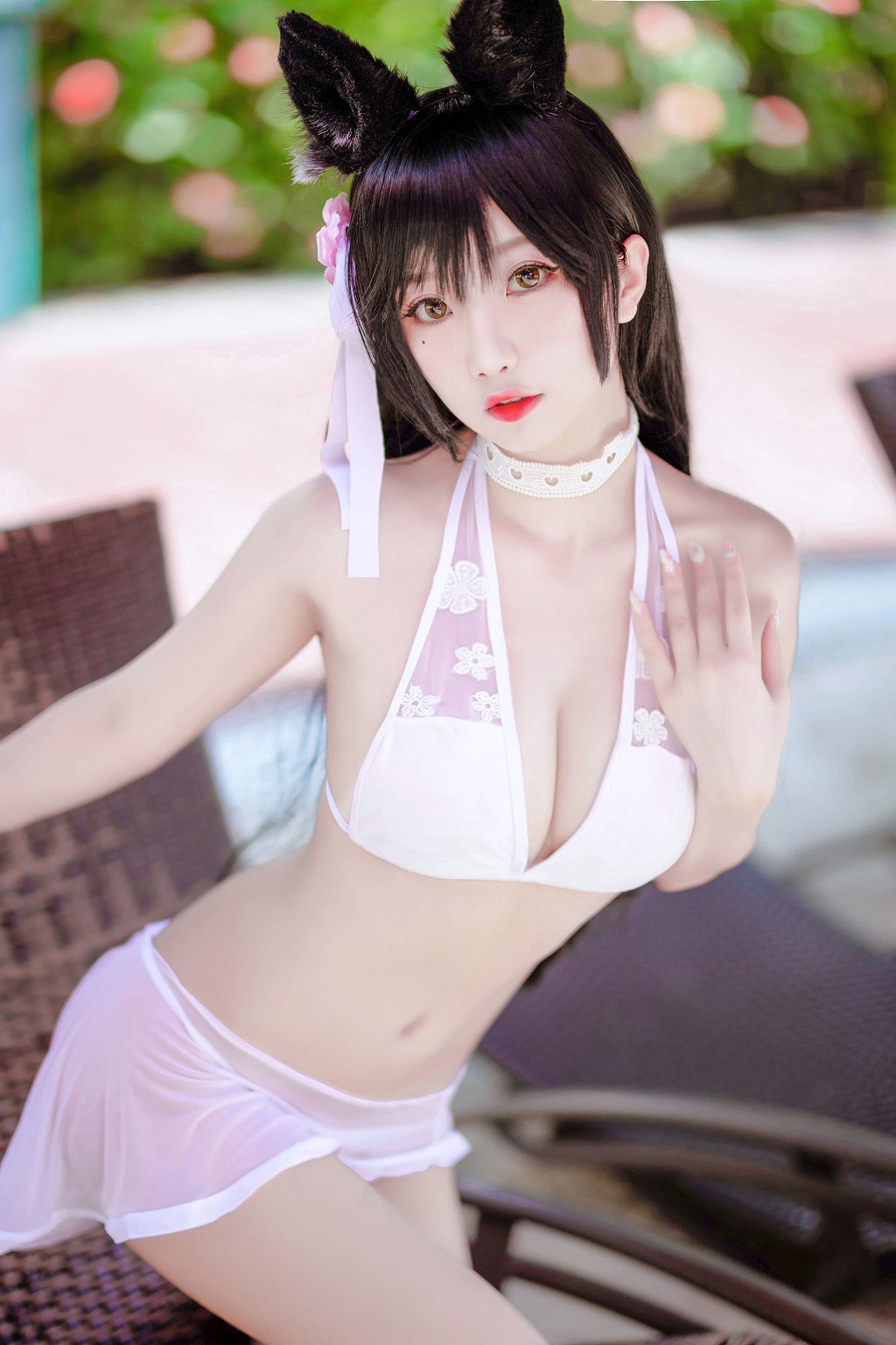 กี๋ชู่ย่าว อยู่หรือไม่ w 《ชุดว่ายน้ำแมวหญิงถ่ายนอกสถานที่》 [COSPLAY ฟู๋ลี่] หนังสือภาพ [17P