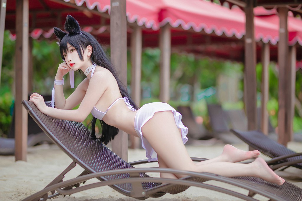 กี๋ชู่ย่าว อยู่หรือไม่ w 《ชุดว่ายน้ำแมวหญิงถ่ายนอกสถานที่》 [COSPLAY ฟู๋ลี่] หนังสือภาพ [17P