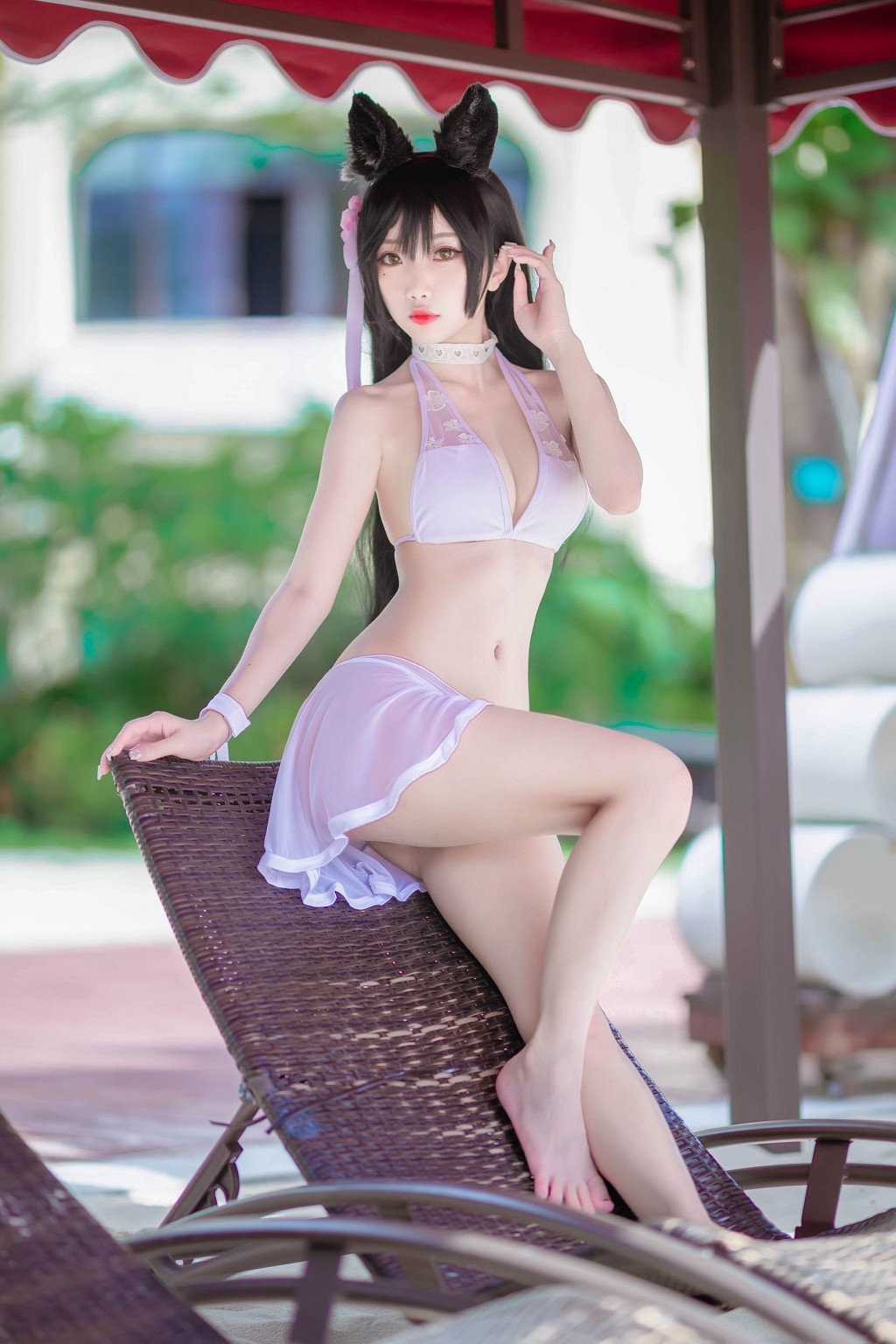 กี๋ชู่ย่าว อยู่หรือไม่ w 《ชุดว่ายน้ำแมวหญิงถ่ายนอกสถานที่》 [COSPLAY ฟู๋ลี่] หนังสือภาพ [17P
