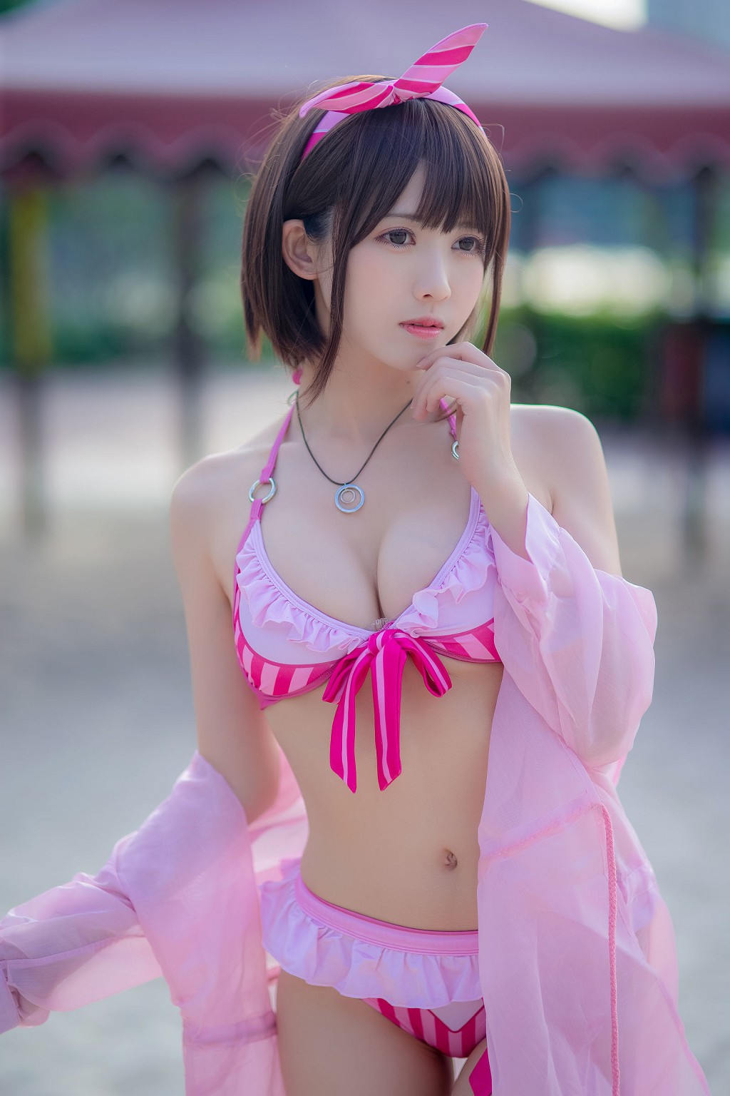 อึนยฺวเฟยเออะ《กาโตะ เมกุมิ ชุดว่ายน้ำสีชมพู》 [COSPLAY สาวสวย] หนังสือภาพ[20P