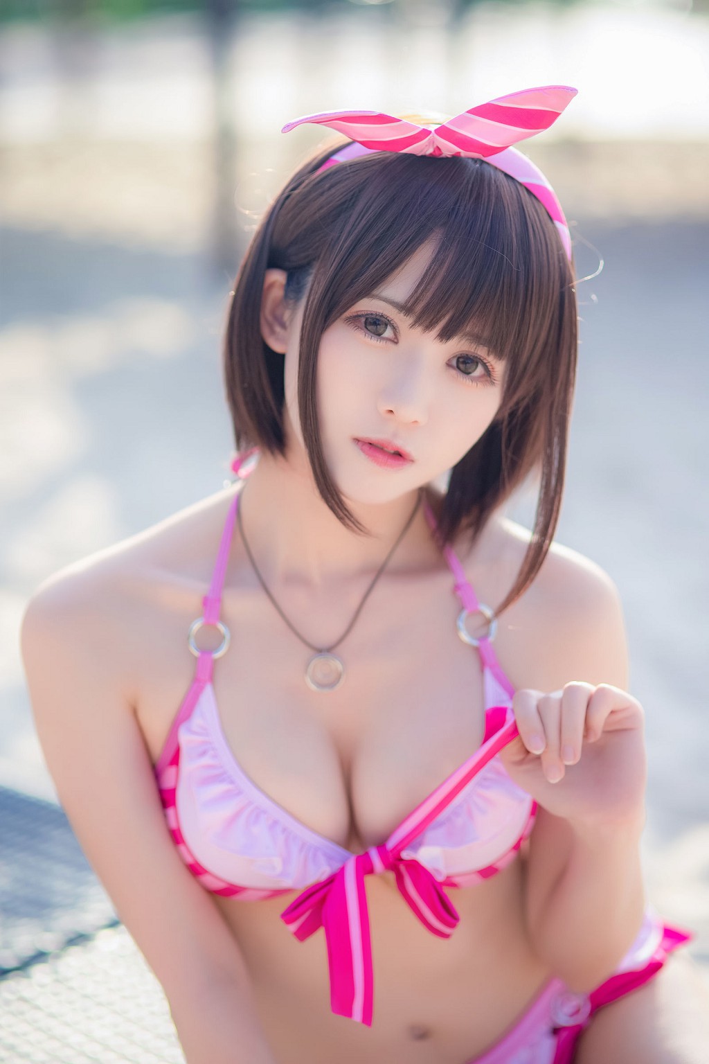 อึนยฺวเฟยเออะ《กาโตะ เมกุมิ ชุดว่ายน้ำสีชมพู》 [COSPLAY สาวสวย] หนังสือภาพ[20P