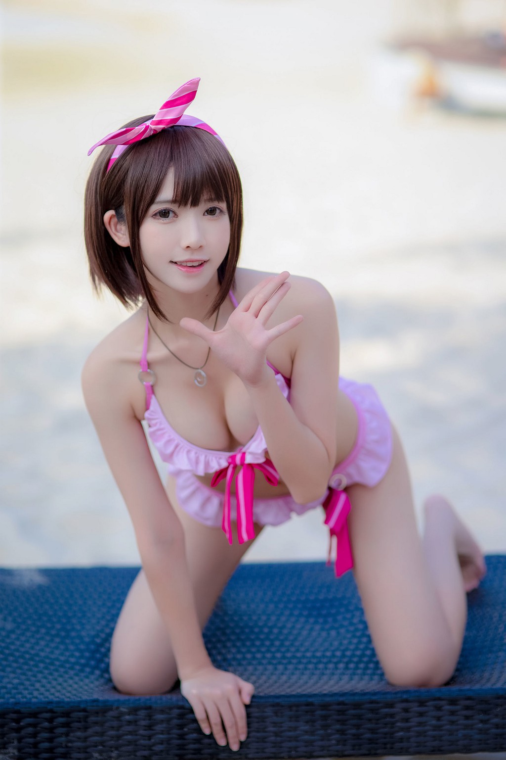 อึนยฺวเฟยเออะ《กาโตะ เมกุมิ ชุดว่ายน้ำสีชมพู》 [COSPLAY สาวสวย] หนังสือภาพ[20P