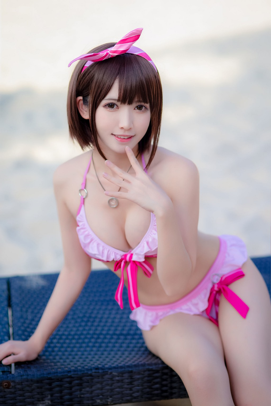 อึนยฺวเฟยเออะ《กาโตะ เมกุมิ ชุดว่ายน้ำสีชมพู》 [COSPLAY สาวสวย] หนังสือภาพ[20P