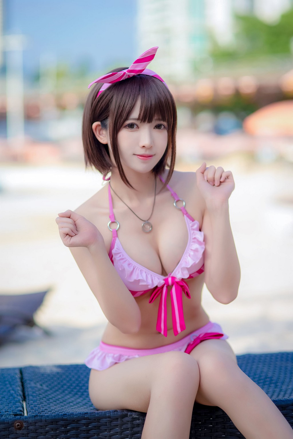 อึนยฺวเฟยเออะ《กาโตะ เมกุมิ ชุดว่ายน้ำสีชมพู》 [COSPLAY สาวสวย] หนังสือภาพ[20P