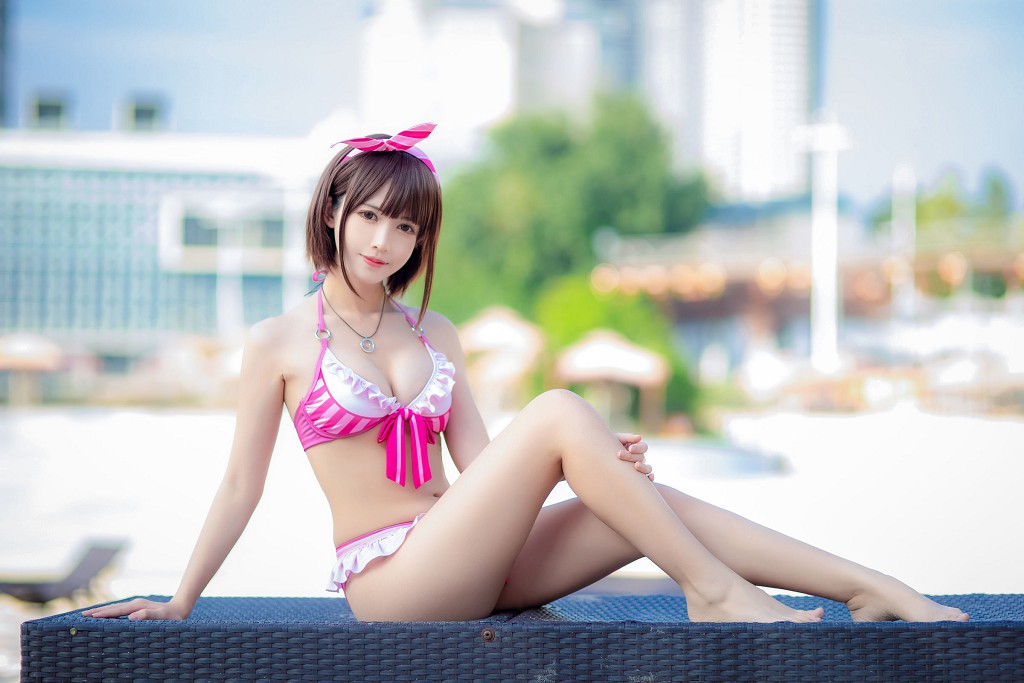 อึนยฺวเฟยเออะ《กาโตะ เมกุมิ ชุดว่ายน้ำสีชมพู》 [COSPLAY สาวสวย] หนังสือภาพ[20P