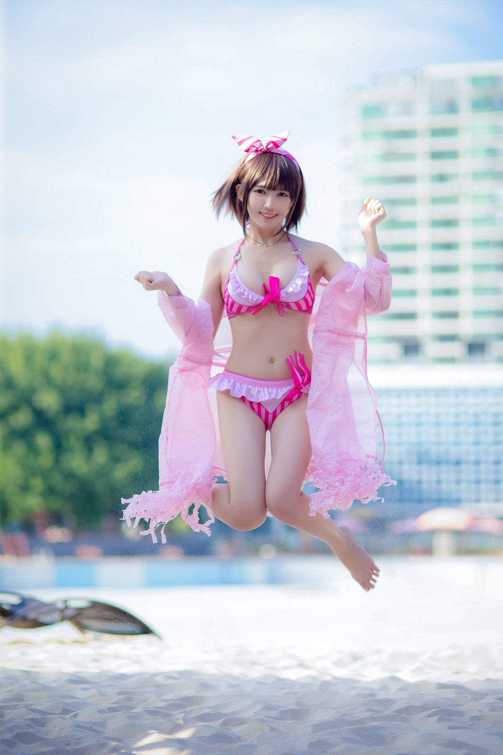 อึนยฺวเฟยเออะ《กาโตะ เมกุมิ ชุดว่ายน้ำสีชมพู》 [COSPLAY สาวสวย] หนังสือภาพ[20P