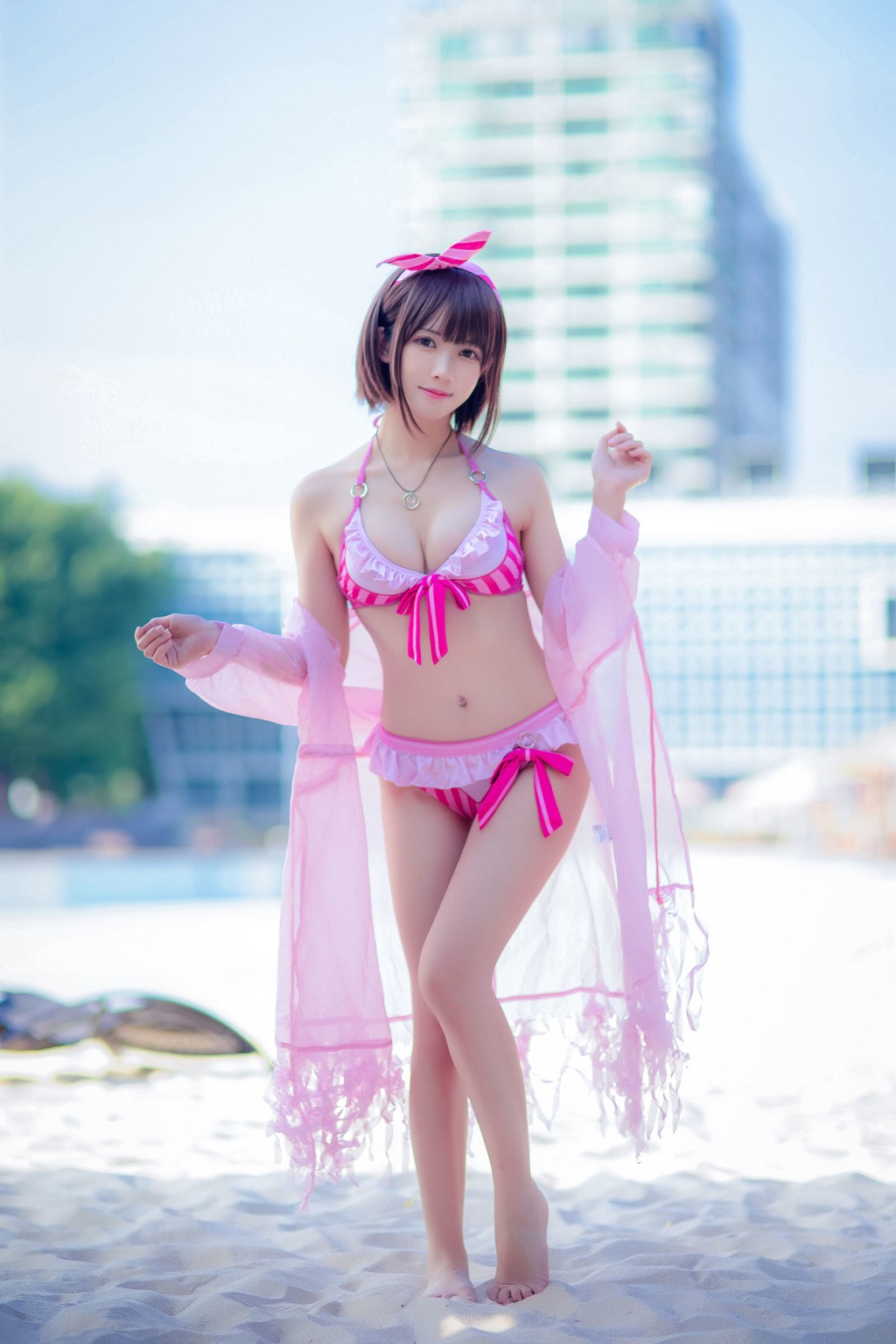 อึนยฺวเฟยเออะ《กาโตะ เมกุมิ ชุดว่ายน้ำสีชมพู》 [COSPLAY สาวสวย] หนังสือภาพ[20P