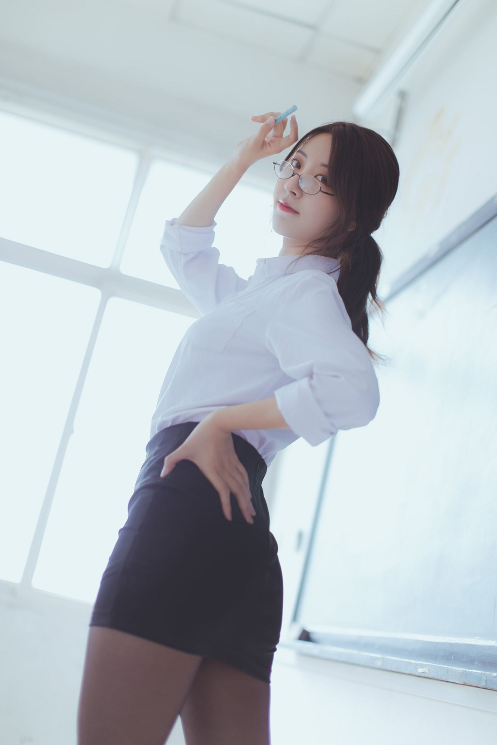 คอเซอร์ เฮย์ชวน 《ครูถุงน่องดำ》 [คอสเพลย์ สวัสดิการ] หนังสือภาพ [43P