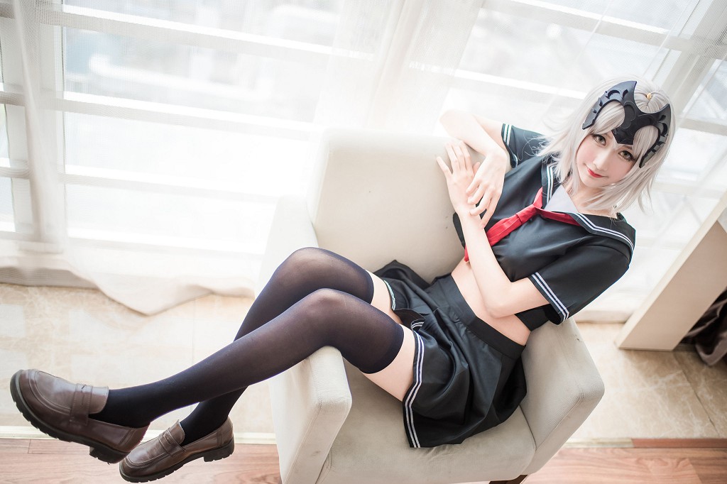 人气COSER木绵绵OwO《贞德（黑）》 [Cosplay福利] 写真集[23P]