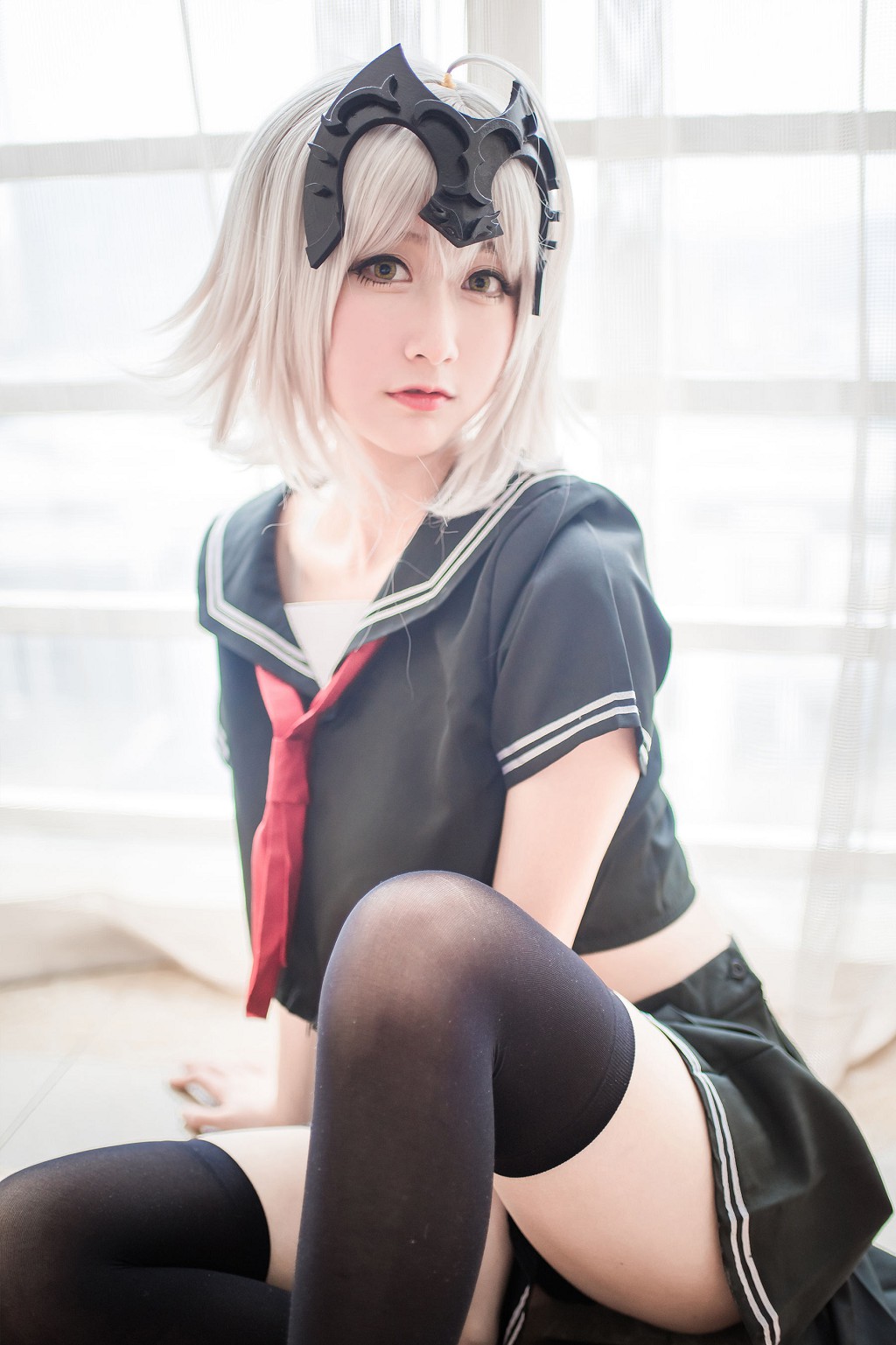 人气COSER木绵绵OwO《贞德（黑）》 [Cosplay福利] 写真集[23P]