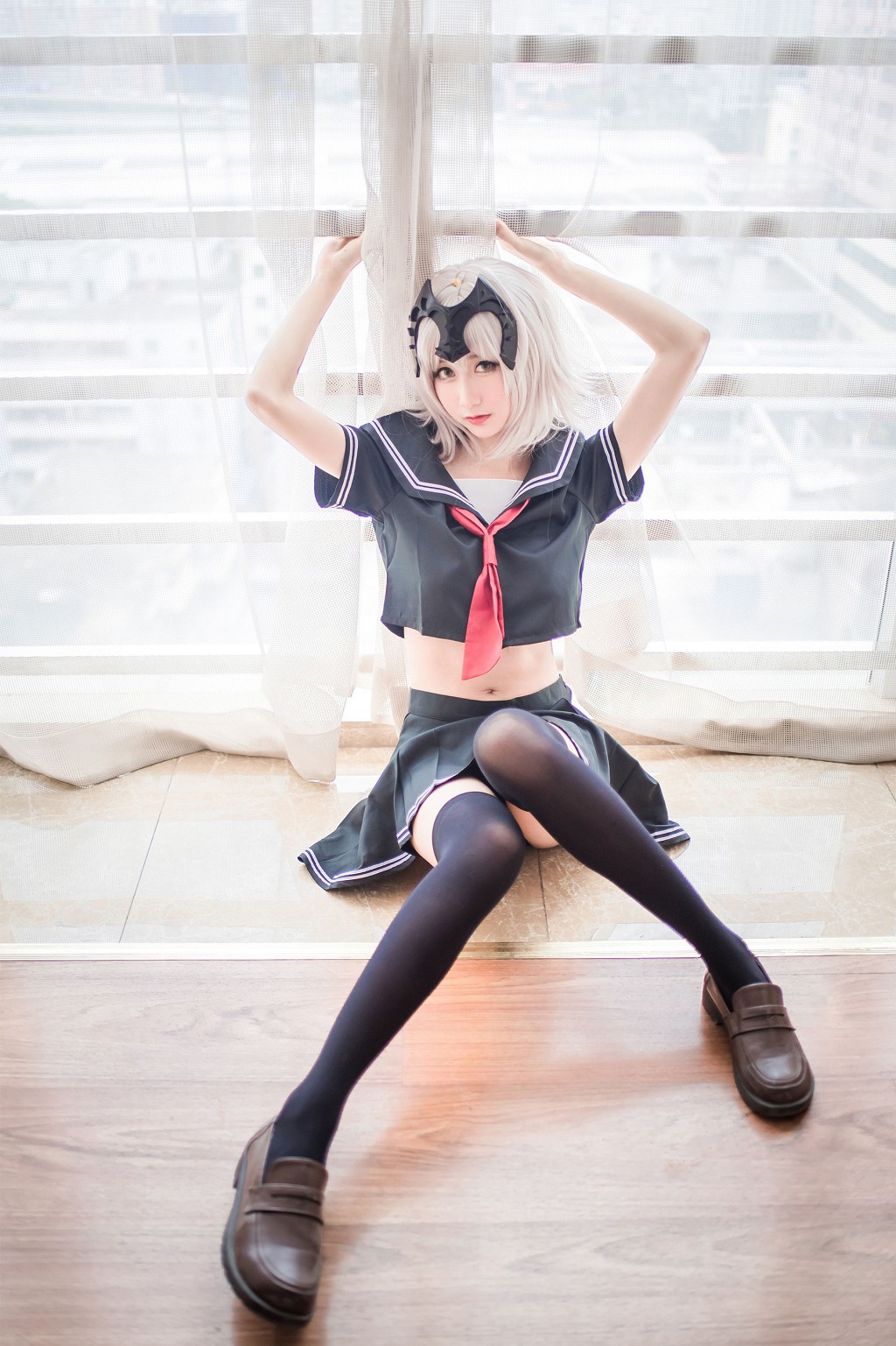 人气COSER木绵绵OwO《贞德（黑）》 [Cosplay福利] 写真集[23P]