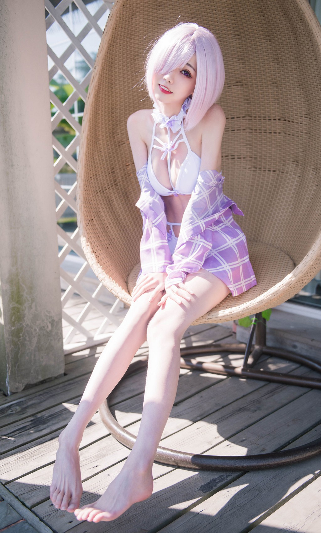 你的负卿 《玛修泳装爱宕窗台》 [Cosplay福利] 写真集[44P]