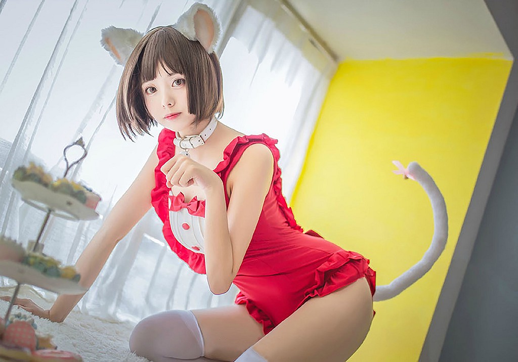 小野妹子w《猫系泳衣+魔法少女伊莉雅+金莲旗袍》 [Cosplay美女] 写真集[34P]