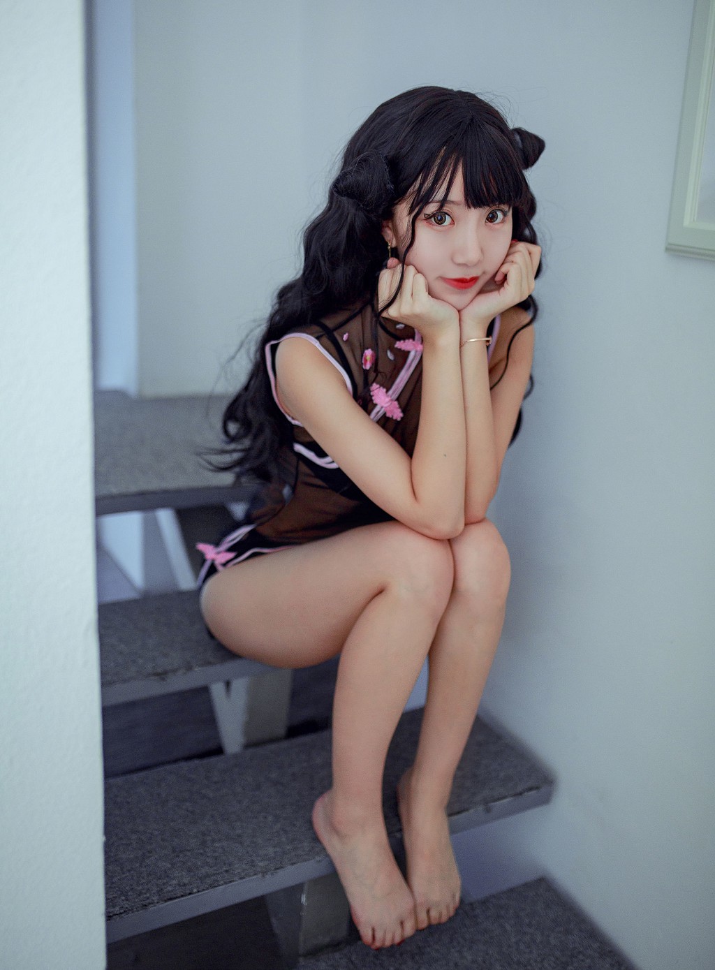 COSER 흑천 《아이탕 토끼 여인 작은 악마 치파오》 [코스플레이 소녀] 사진집 [36P