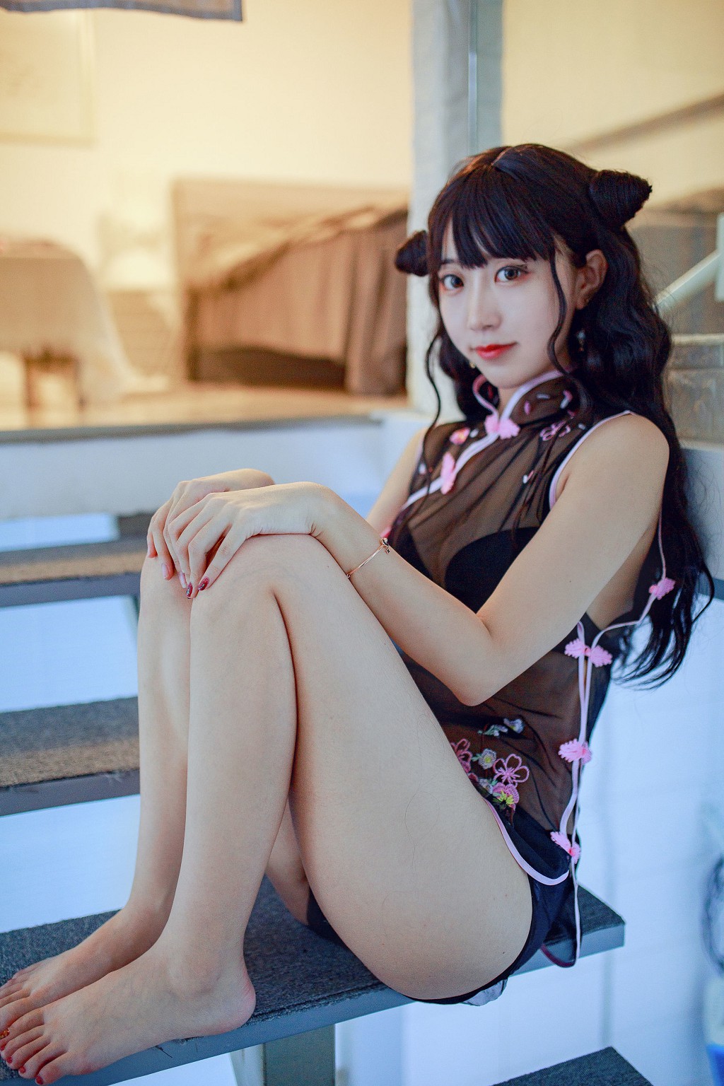 COSER 흑천 《아이탕 토끼 여인 작은 악마 치파오》 [코스플레이 소녀] 사진집 [36P