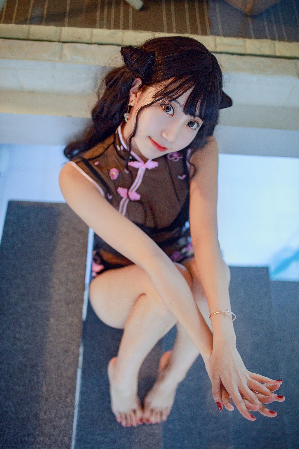 COSER 흑천 《아이탕 토끼 여인 작은 악마 치파오》 [코스플레이 소녀] 사진집 [36P