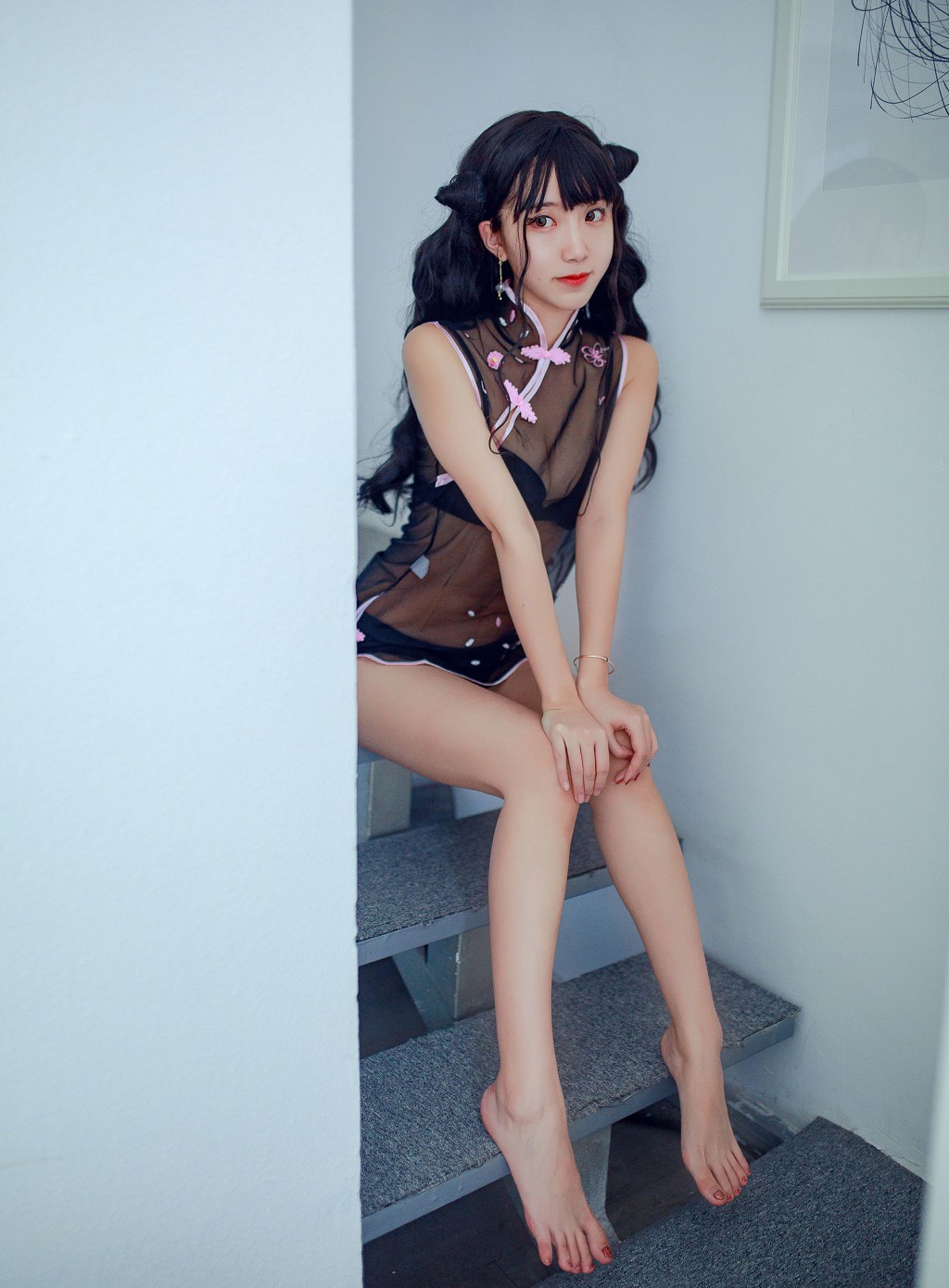 COSER 흑천 《아이탕 토끼 여인 작은 악마 치파오》 [코스플레이 소녀] 사진집 [36P