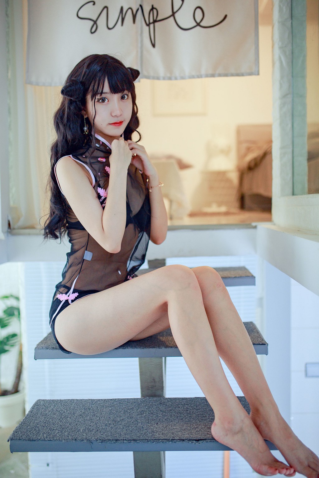 COSER 흑천 《아이탕 토끼 여인 작은 악마 치파오》 [코스플레이 소녀] 사진집 [36P