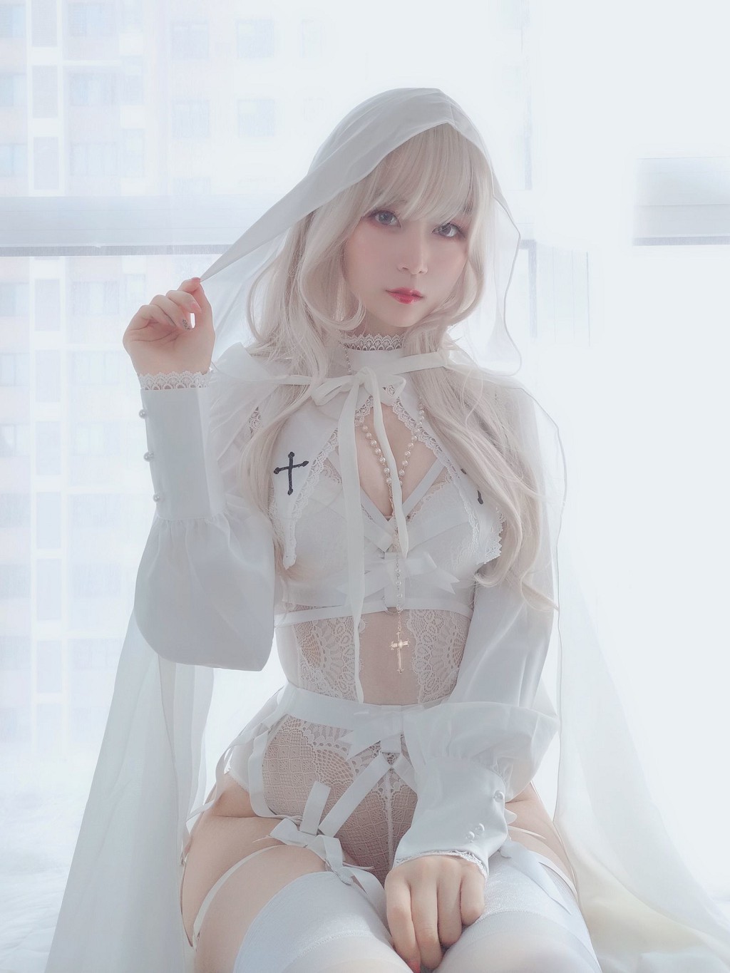 COSER Bạch Ngân 81: Thánh Nữ Thuần Bạch [Cosplay Thiếu Nữ] Tập ảnh [56P