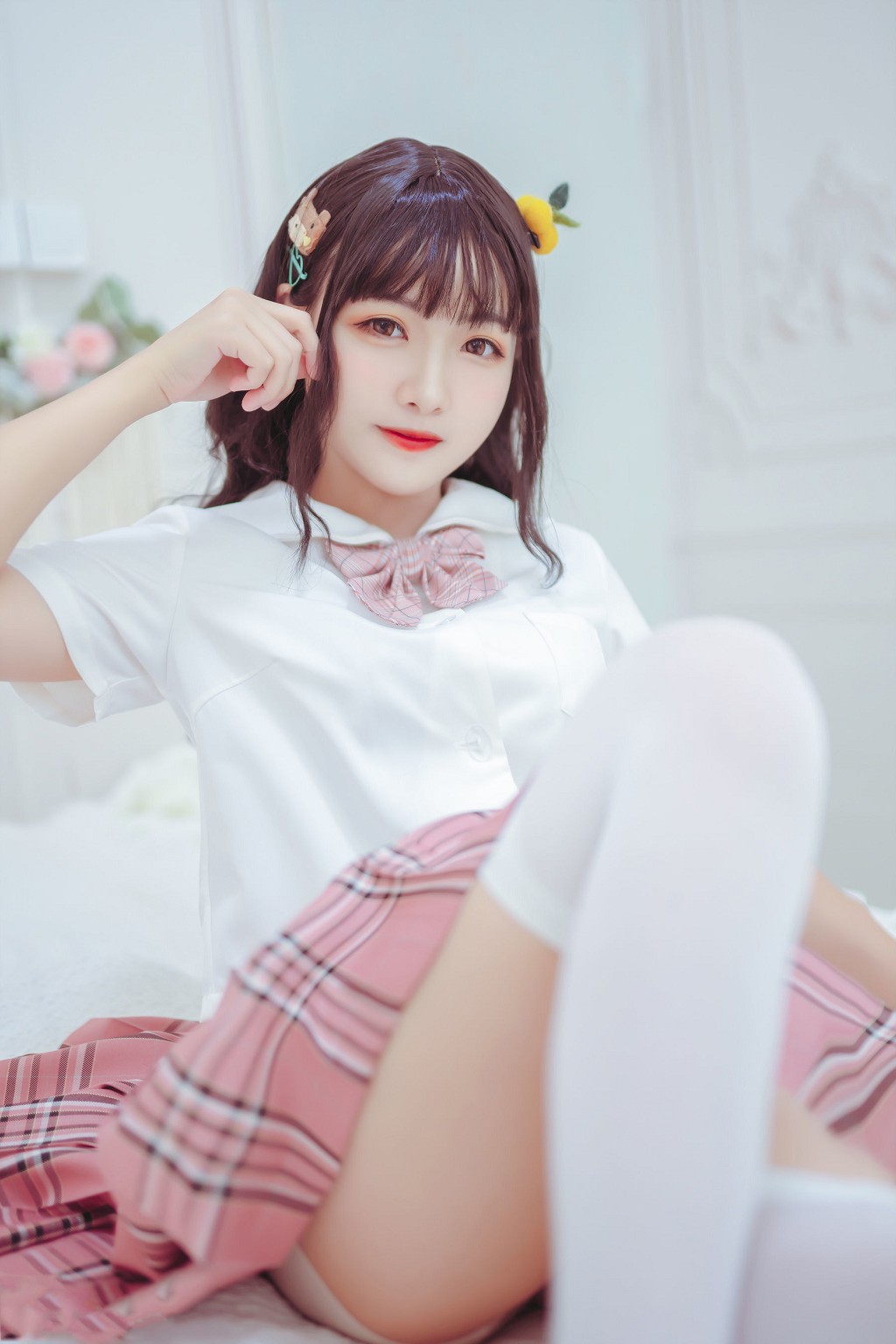 Over-the-Knee White Silk [Meow Sugar Film] Vol. 001 Photo Collection [41P