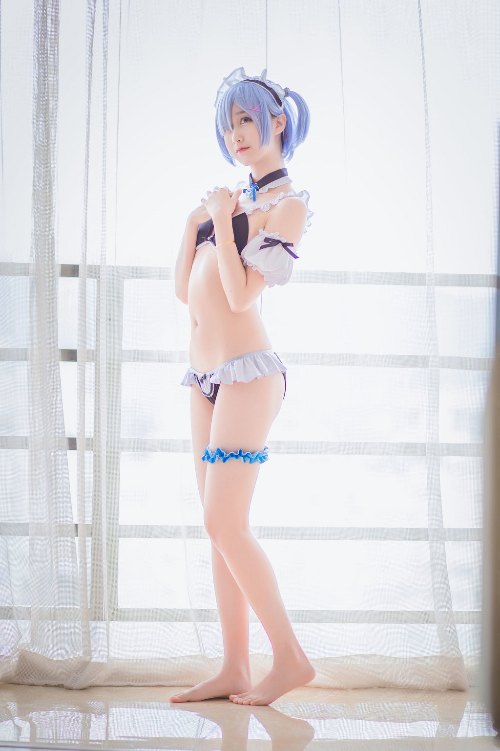 木绵绵OwO《蕾姆泳装+兔女郎》 [COSER美女] 写真集[30P]