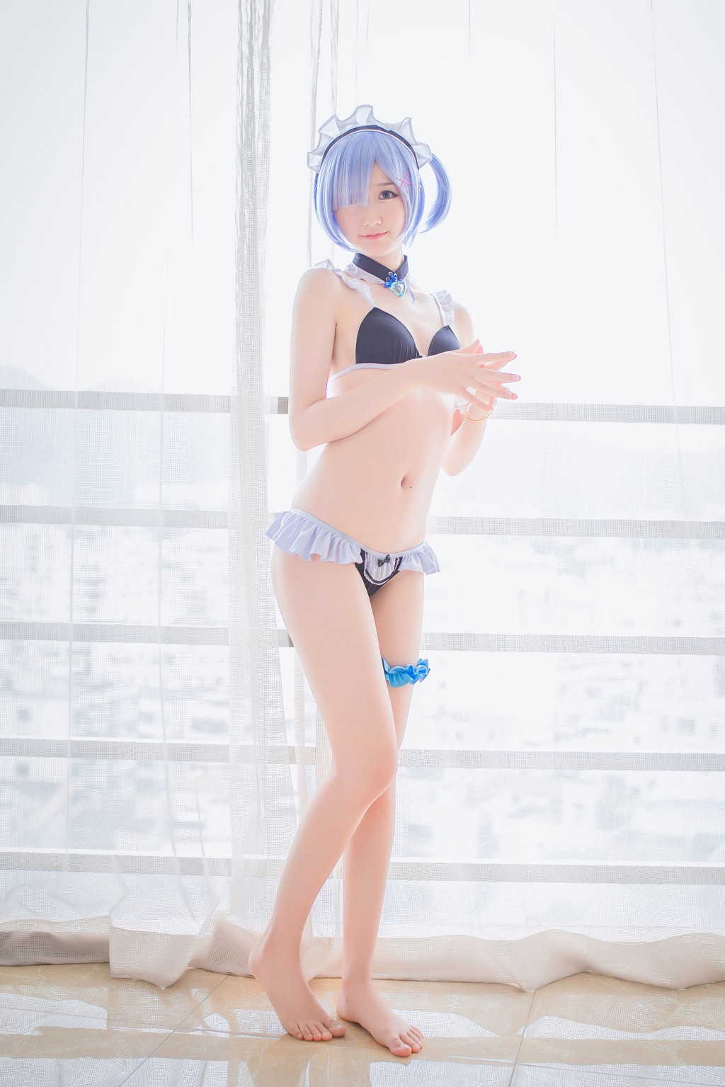 木绵绵OwO《蕾姆泳装+兔女郎》 [COSER美女] 写真集[30P]