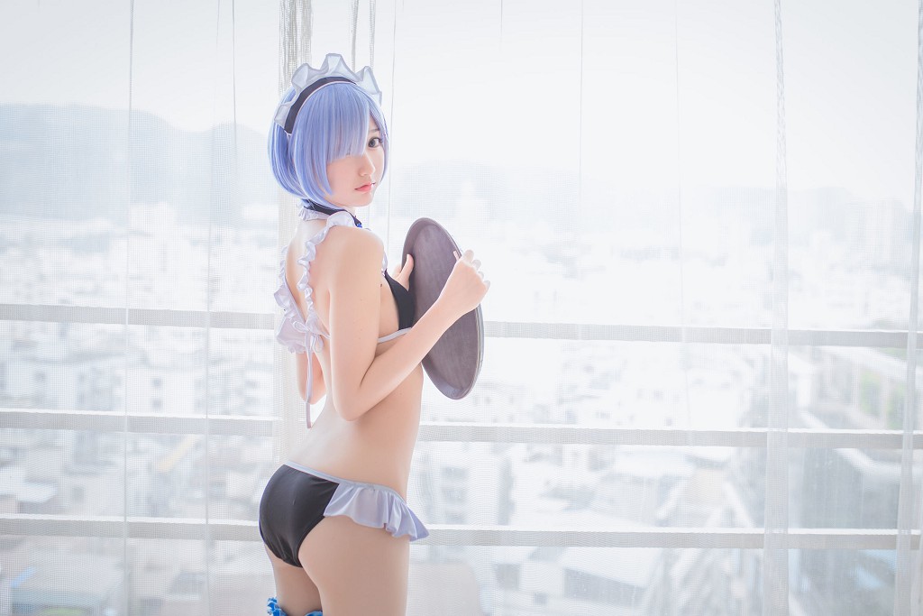 木绵绵OwO《蕾姆泳装+兔女郎》 [COSER美女] 写真集[30P]
