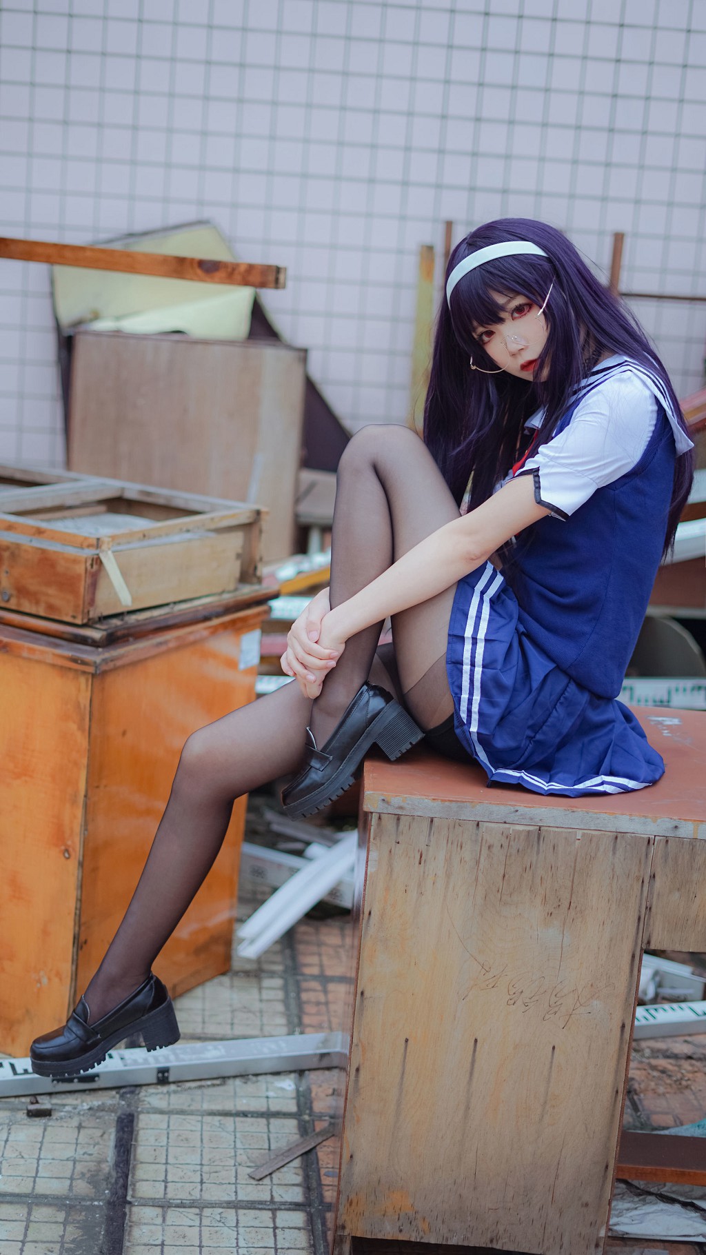Thiếu nữ thanh khiết Ngũ Cập Bách Quỷ: Học tỷ đồng phục [Cosplay mỹ nữ] Bộ sưu tập ảnh [25P