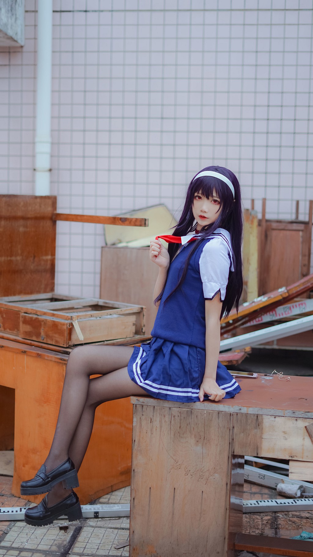 Thiếu nữ thanh khiết Ngũ Cập Bách Quỷ: Học tỷ đồng phục [Cosplay mỹ nữ] Bộ sưu tập ảnh [25P
