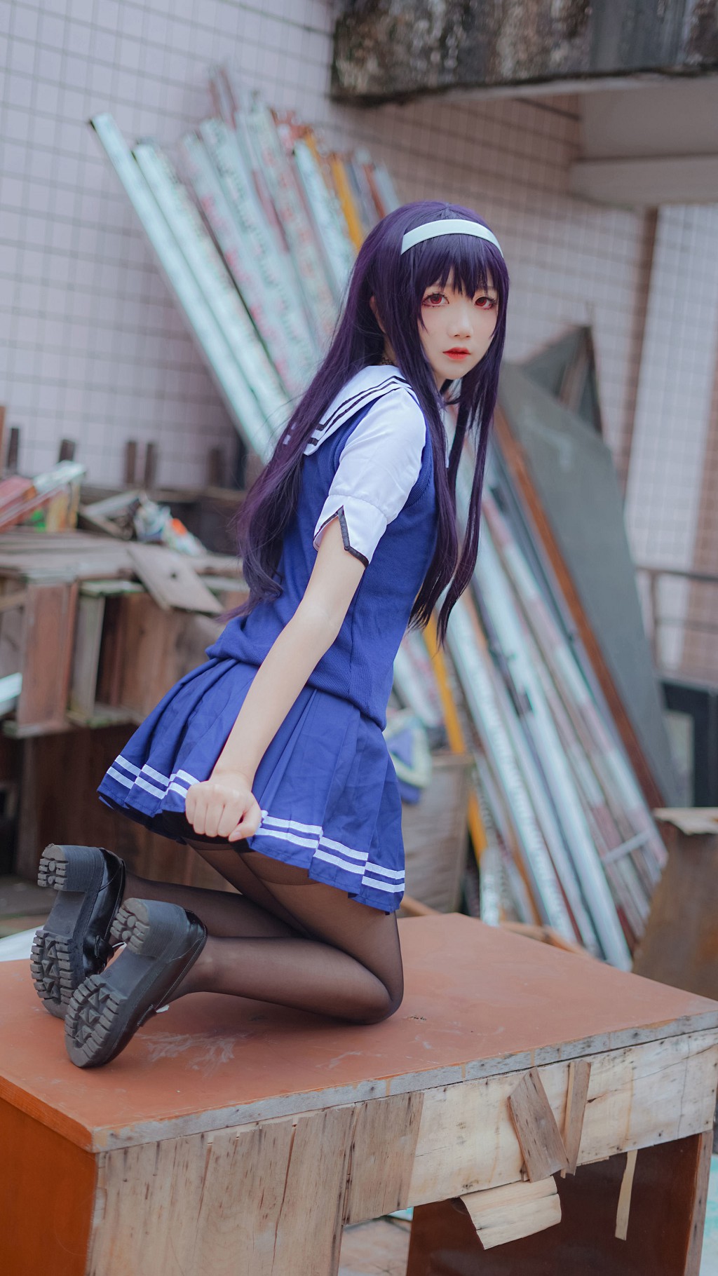 Thiếu nữ thanh khiết Ngũ Cập Bách Quỷ: Học tỷ đồng phục [Cosplay mỹ nữ] Bộ sưu tập ảnh [25P