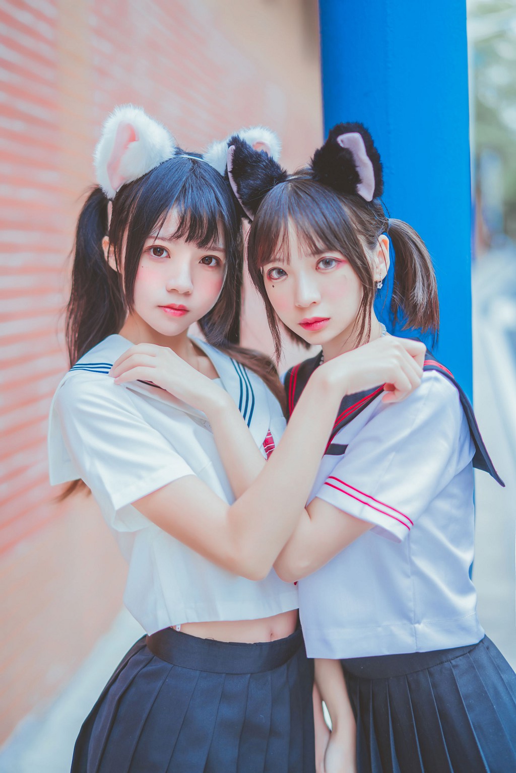 桜桃喵与疯猫ss JK百合2 Cosplay 33P