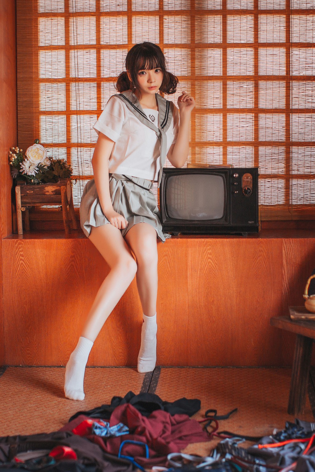 疯猫ss 黑丝JK少女 Cosplay 写真 47P