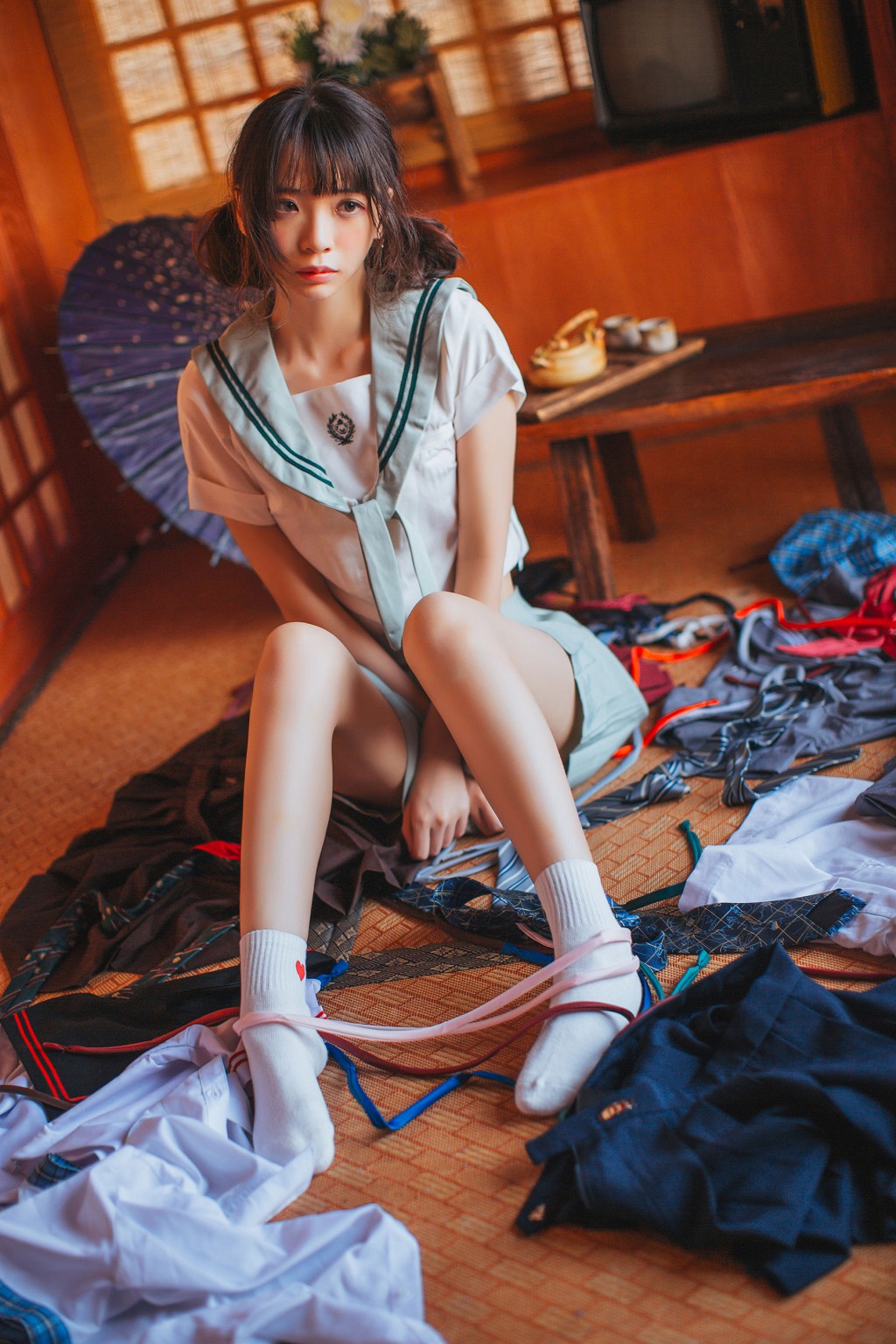 疯猫ss 黑丝JK少女 Cosplay 写真 47P