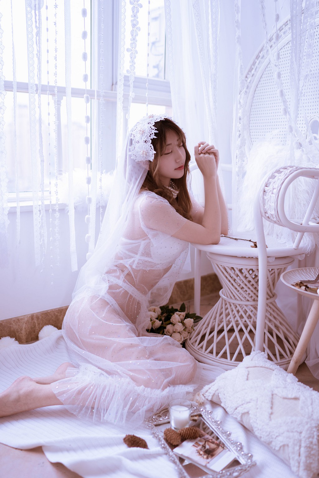 COSER黑川《年上彼女 婚纱+毛衣》 [Cosplay少女] 写真集[39P]