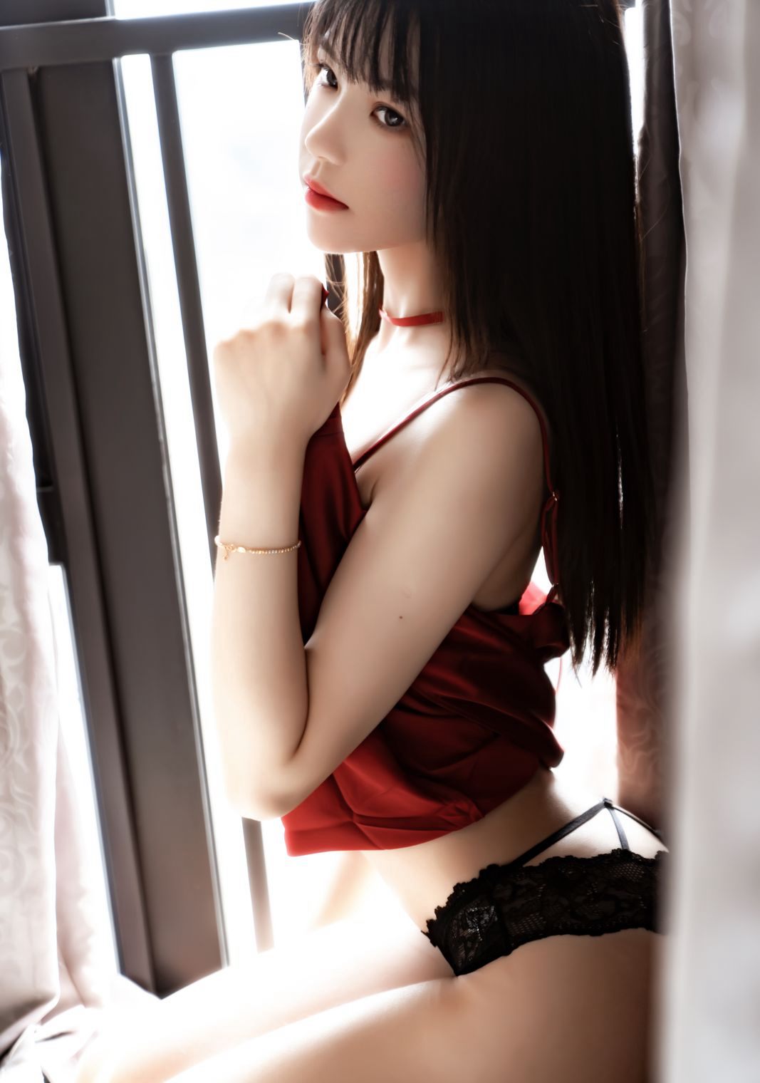 Large Scale COS of Beautiful Woman Sakura Tao Meow COSPLAY Sexy Lace Lingerie Photos
