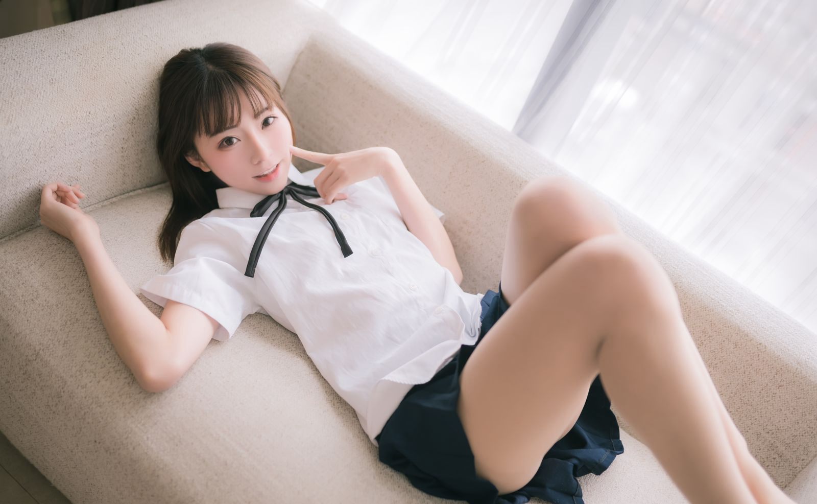 Kitaro_ Kitaro bộ ảnh quy mô lớn: Cởi tất, chân đẹp gợi cảm, đồng phục váy ngắn