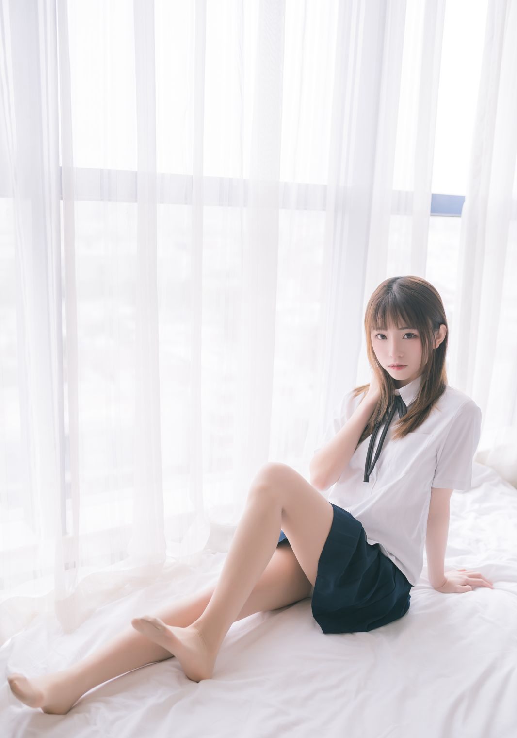 Kitaro_ Kitaro bộ ảnh quy mô lớn: Cởi tất, chân đẹp gợi cảm, đồng phục váy ngắn