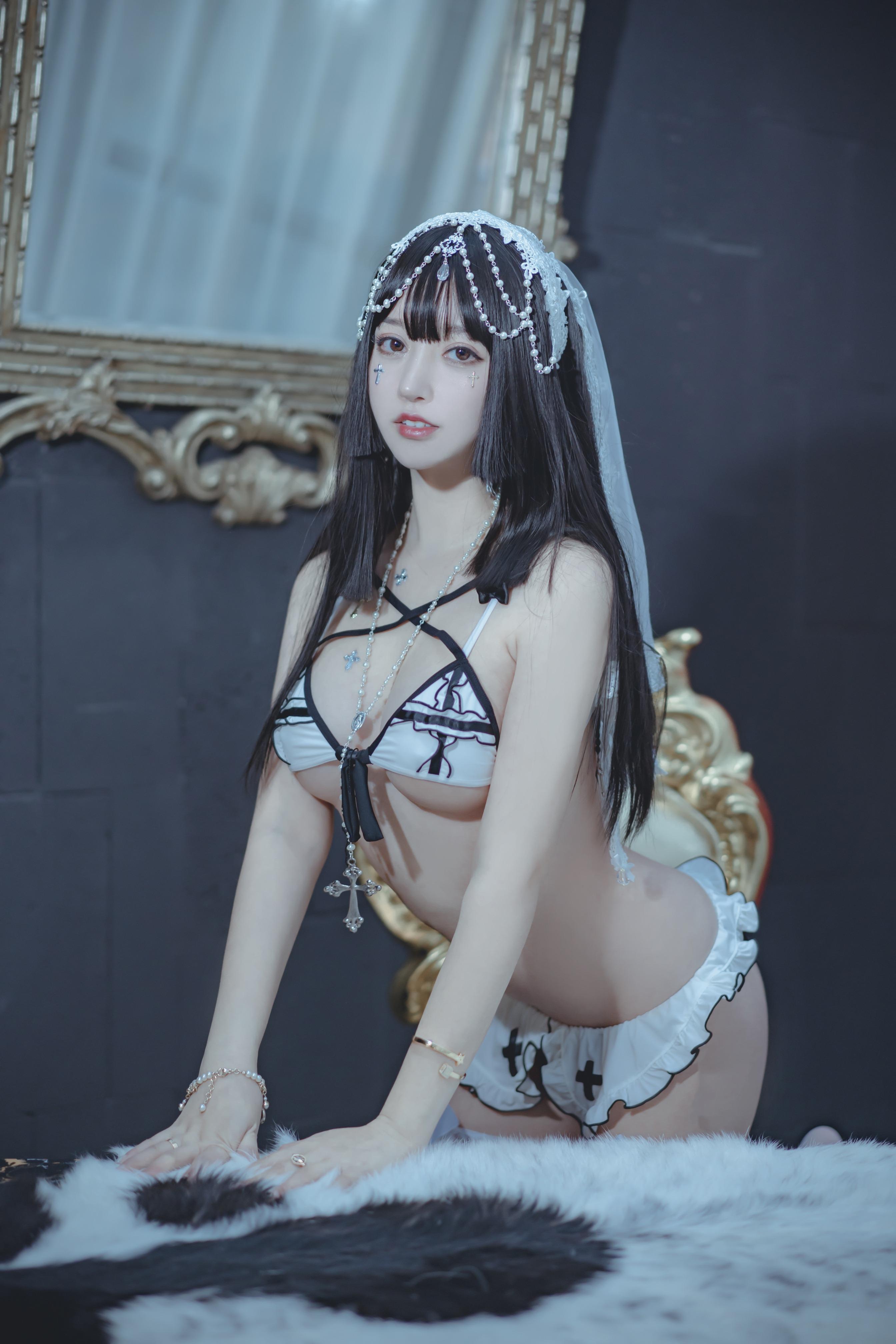 过期米线线喵 - 修女 53P