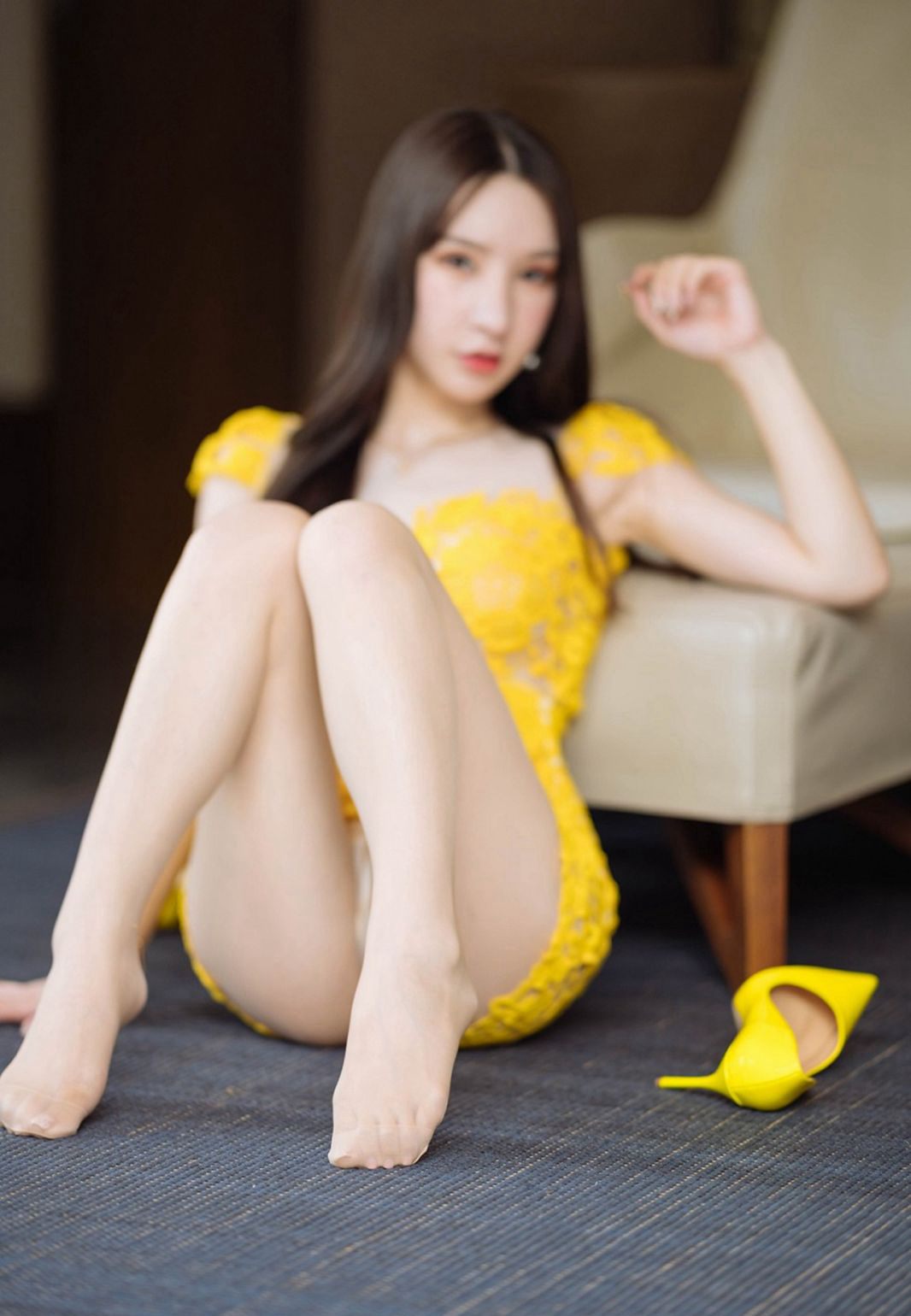 周于希Sandy高级酒店美腿肉丝袜高跟性感翘臀图片