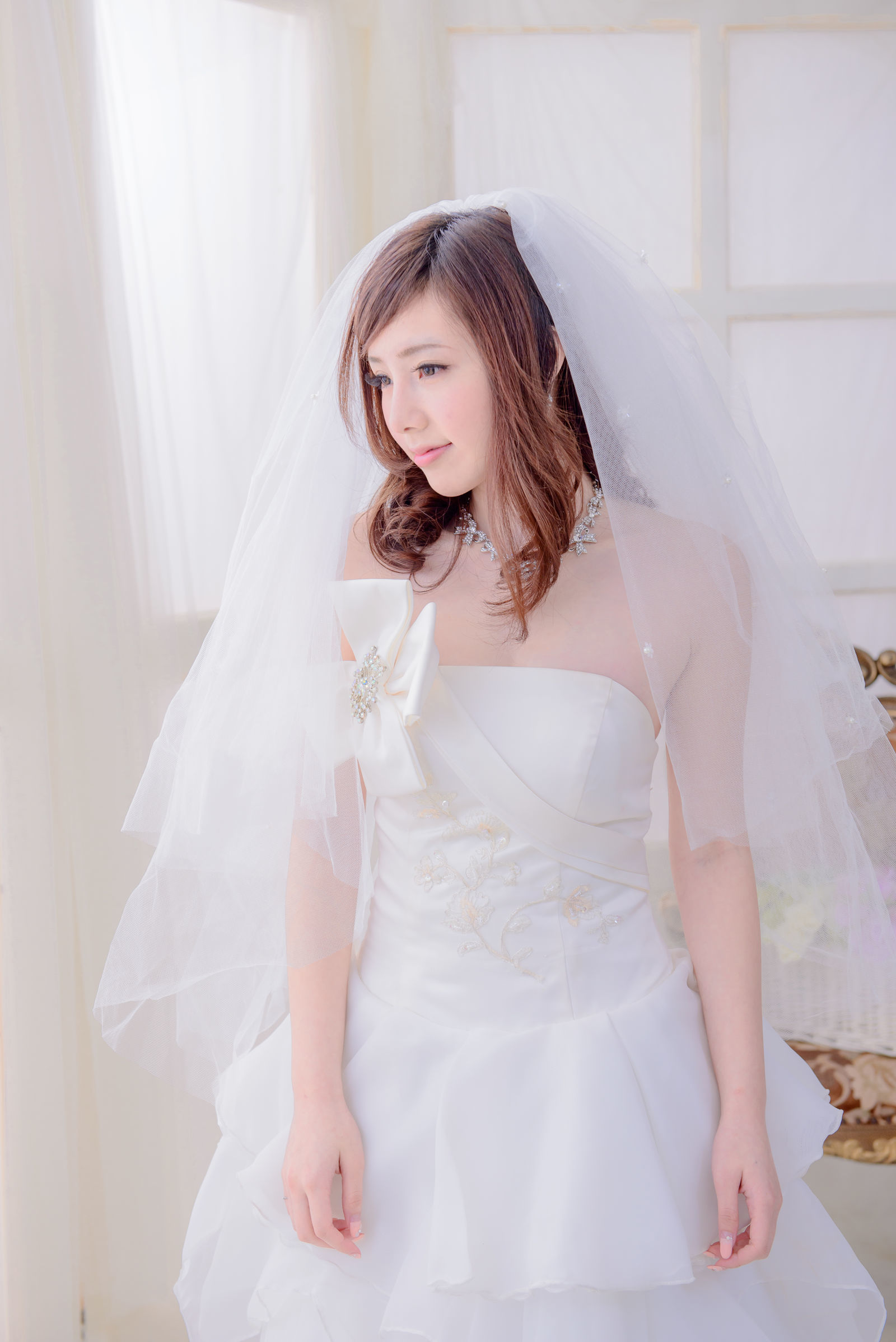 [台湾美女] 陈思颖 蓝白婚纱影集