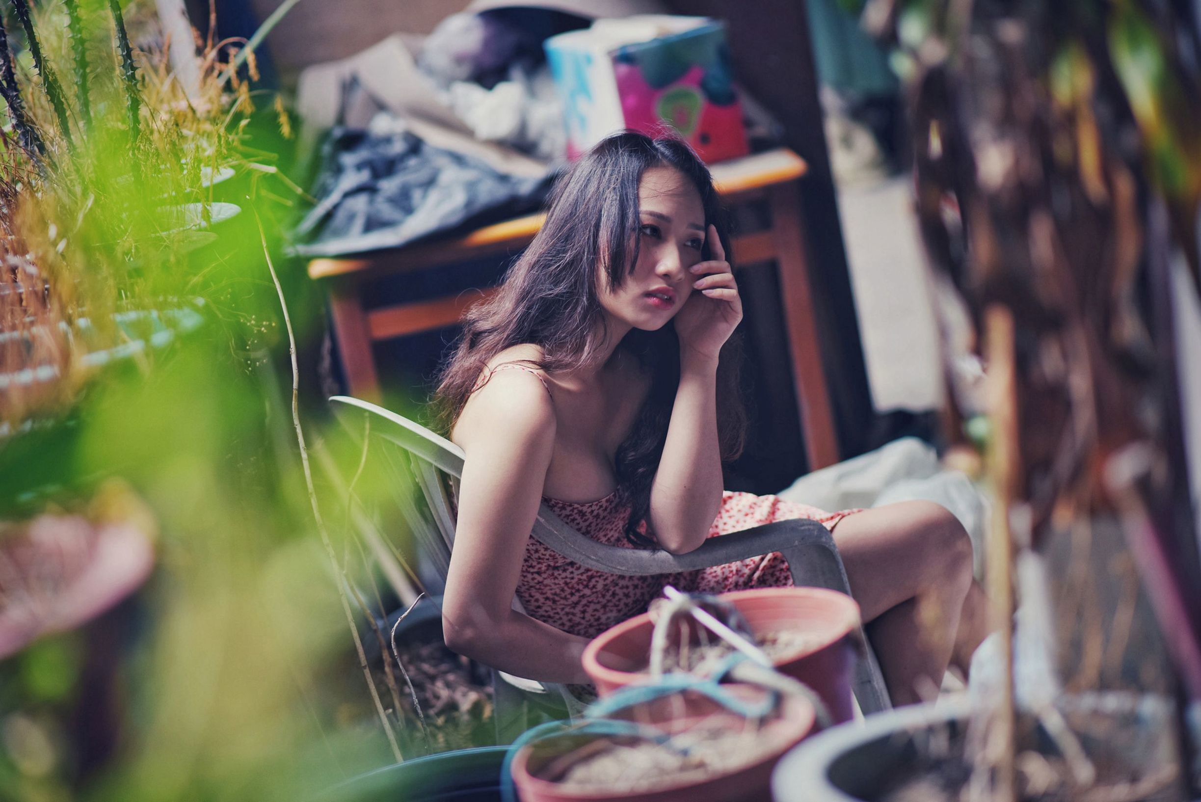 สาวสวยไต้หวัน] ชุดยูนิฟอร์มของนักเรียนหญิง No.006 岑晴晴 ความเซ็กซี่แบบง่วงนอน
