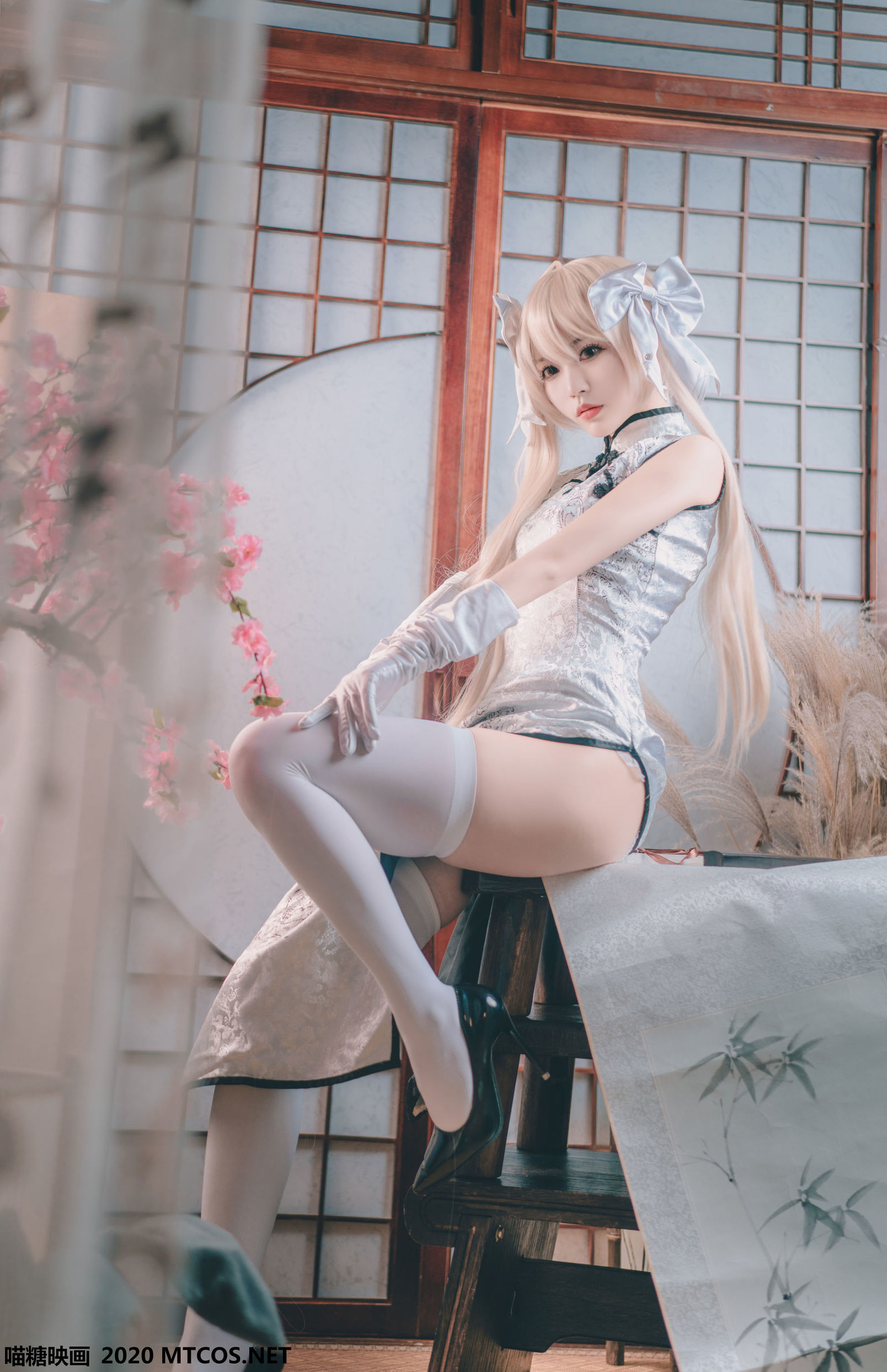Miêu Đường Điện Ảnh] HML.009 Áo qipao sợi bạc