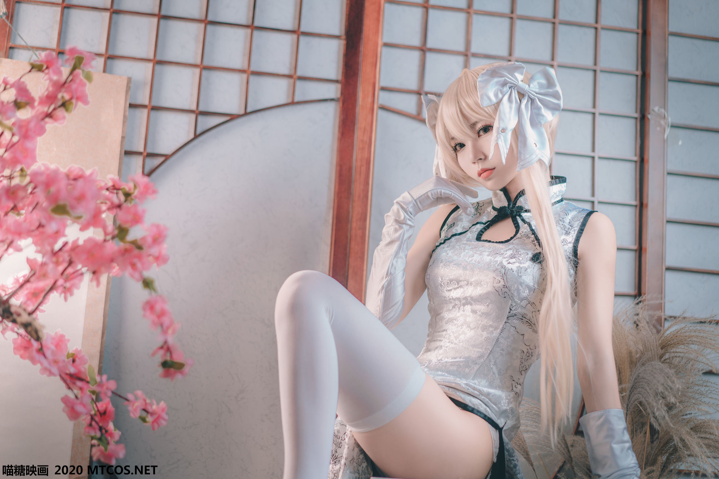 Miêu Đường Điện Ảnh] HML.009 Áo qipao sợi bạc